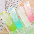 Wholesale Colorful Glass Water Bottle Frosted Drinkware Cheap Glass Camp Water Bottles