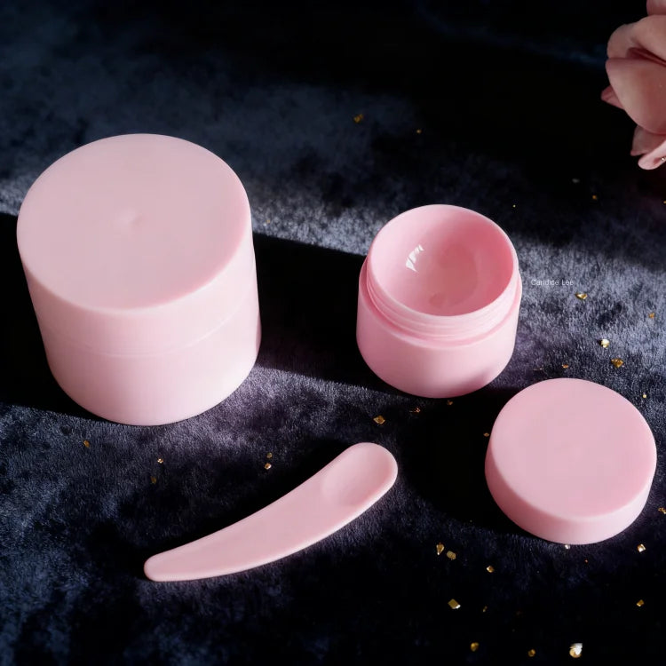 Custom Logo Skincare Cosmetic Packaging Lip Balm Container 20g 30g 50g Matte White Pink Blue Black PP Plastic Cream Jars Bottles