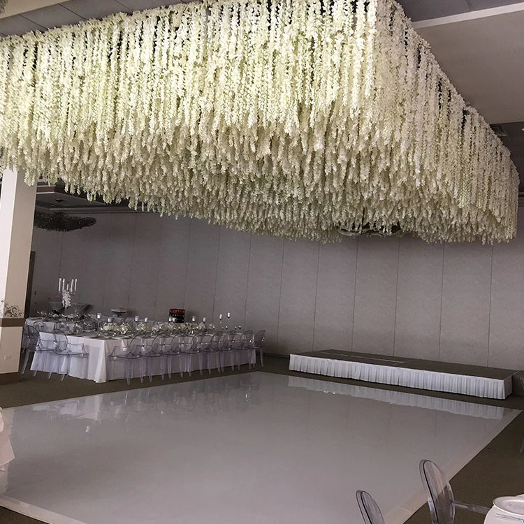 I298 Wedding Ceiling Hanging Decorations Bunch of Flowers Grass Vine Flower Rattan for Indoor Outdoor Decor