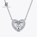 Rochime Classic love Heart Pendant Necklace  925 Sterling Silver Rhodium Plated Fashion Jewelry Necklaces for Women