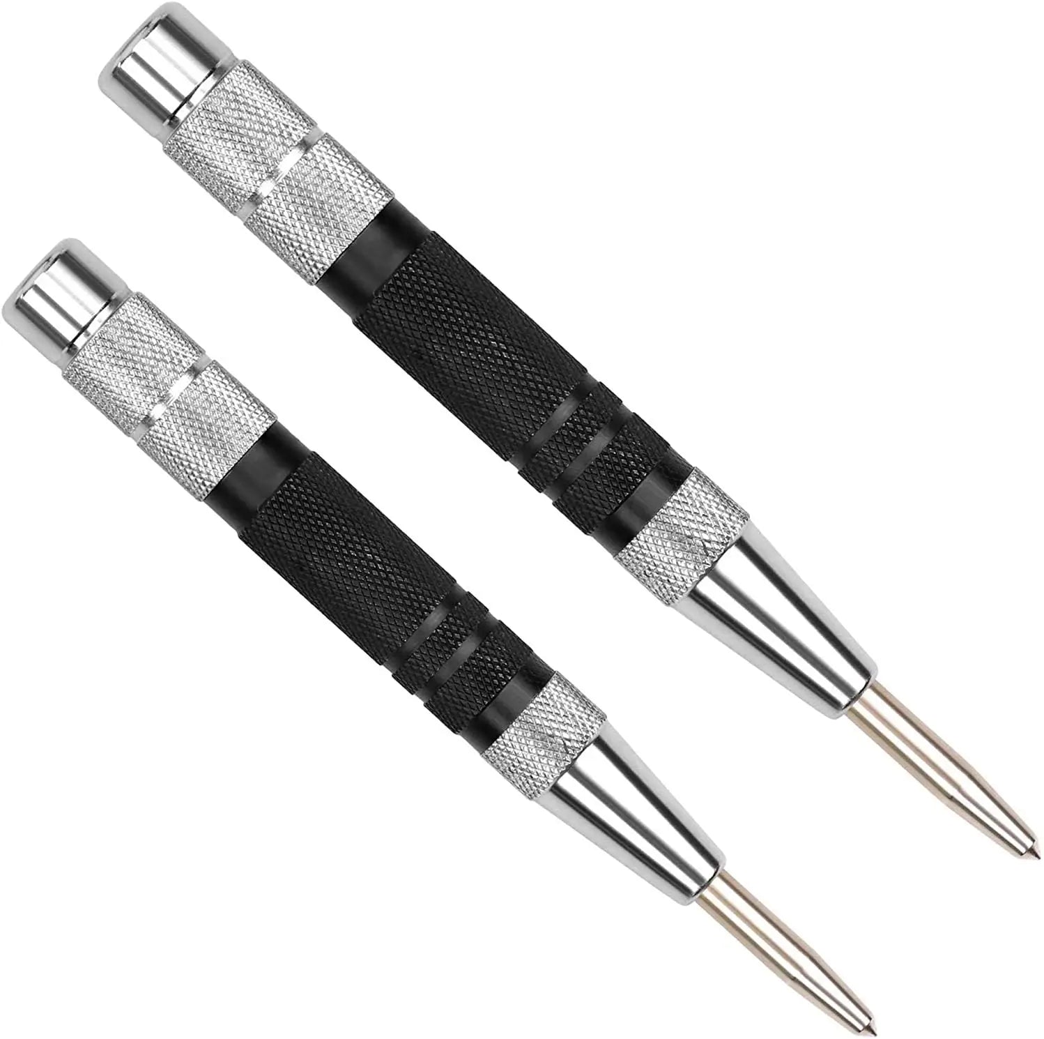 5 Inch Black Steel Spring Loaded Super Strong Automatic Center Punch Tool