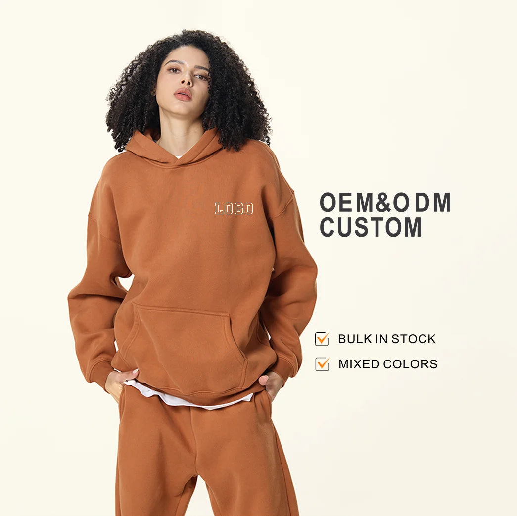 Wholesale Heavyweight 400gsm Cotton Pullover Hoodies for Men Vintage Style Customizable Oversized Plain Design for Winter