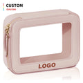 BSCI Factory Custom Portable Travel TSA Approved for Bag Zipper Water Resistant Lightweight Clear Cosmetic Case Makeup