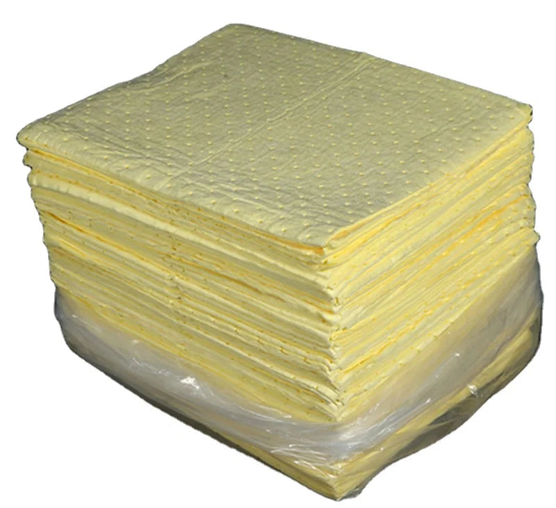 Oilspillpro Health Run CHA-P0300 Economy Chemical Absorbent Mat & Pads for Hazmat Cleanup Industrial Use Jiangsu Bag Included