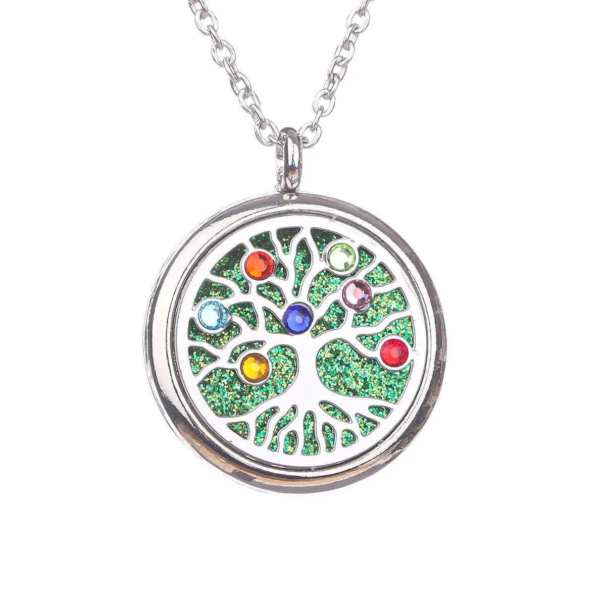 Stainless Steel Pendant Necklace Jewelry for Women Open Lockets Pendants Perfume Essential Oil Diffuser Charm Necklaces