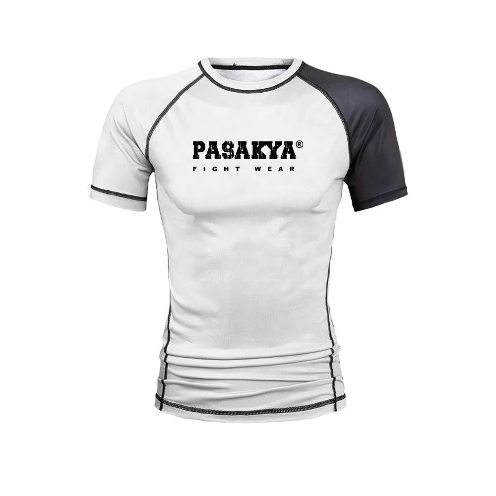 Wholesale Half Sleeve Customized Glappling No Gi BJJ Rash Guards Good Quality Custom Made Rashguards