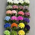 O-09022 Hot Sale Single Head Wedding Decor Bulk Large Big Faux Hydrangeas Artificial Silk Floral White Artificial Hydrangea
