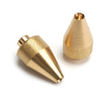 Custom brass solid full  cone nozzle cnc turning machined brass cone solid metal cones