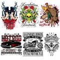 DTF Plastisol Customized Vinyl Iron on Printed Designs Press Sticker Screen Printing Heat Transfer for Clothing