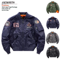 Men's Embroidery NASA Patches Bomber Quilted Jackets Winter Utility Pilot Cargo Coat Men's Varsity Puffer Jacket