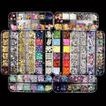 12 Grids Nail Art Stone Rhinestones Crystal AB  Multi Shape Glass Diamonds Nails Art Rhinestone Decoration