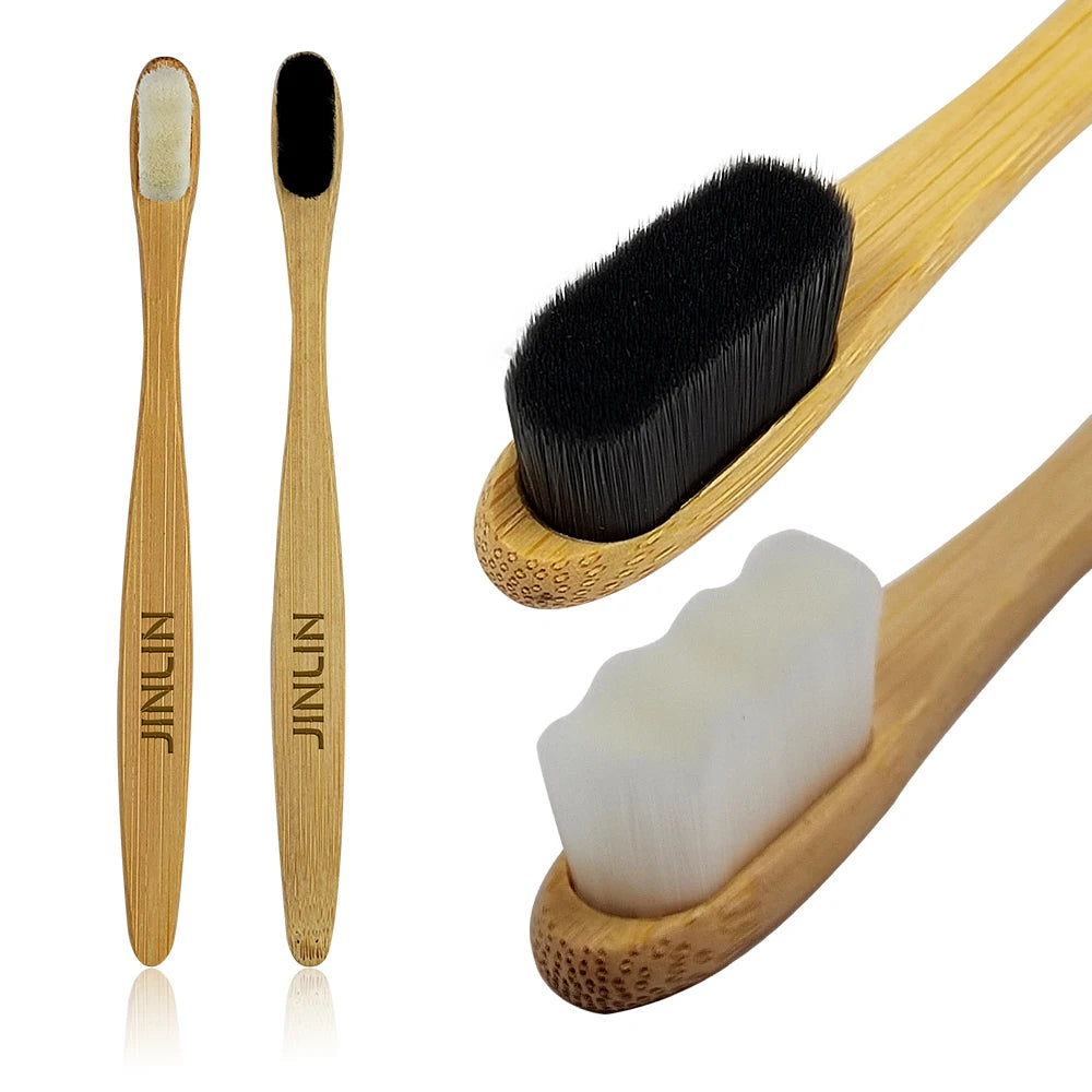 100% Organic Eco Friendly Adult Kid 12000 Bristles Tooth Brush Bamboo Ultra Soft Safety Nano Toothbrush With Customized Packing