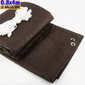 0.8x4m (2.6ftx13.2ft) Coffee Brown Privacy Fence Mesh Balcony Succulent Plants Sun Shade Cover Apartment Terrace Fence Screen