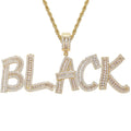 Custom Name Necklace Pendant 24-Inch Rope Chains Gold/Silver Iced out Diamond Stone Zircon Letter Shape for Gift