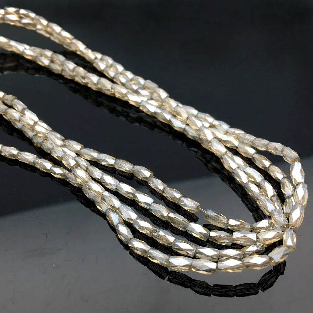 Wholesale 2*4mm18 Facets Loose Nature Crystal Glass Beads Oval Model CB170001 Picture Show Color Accessories for Clothing