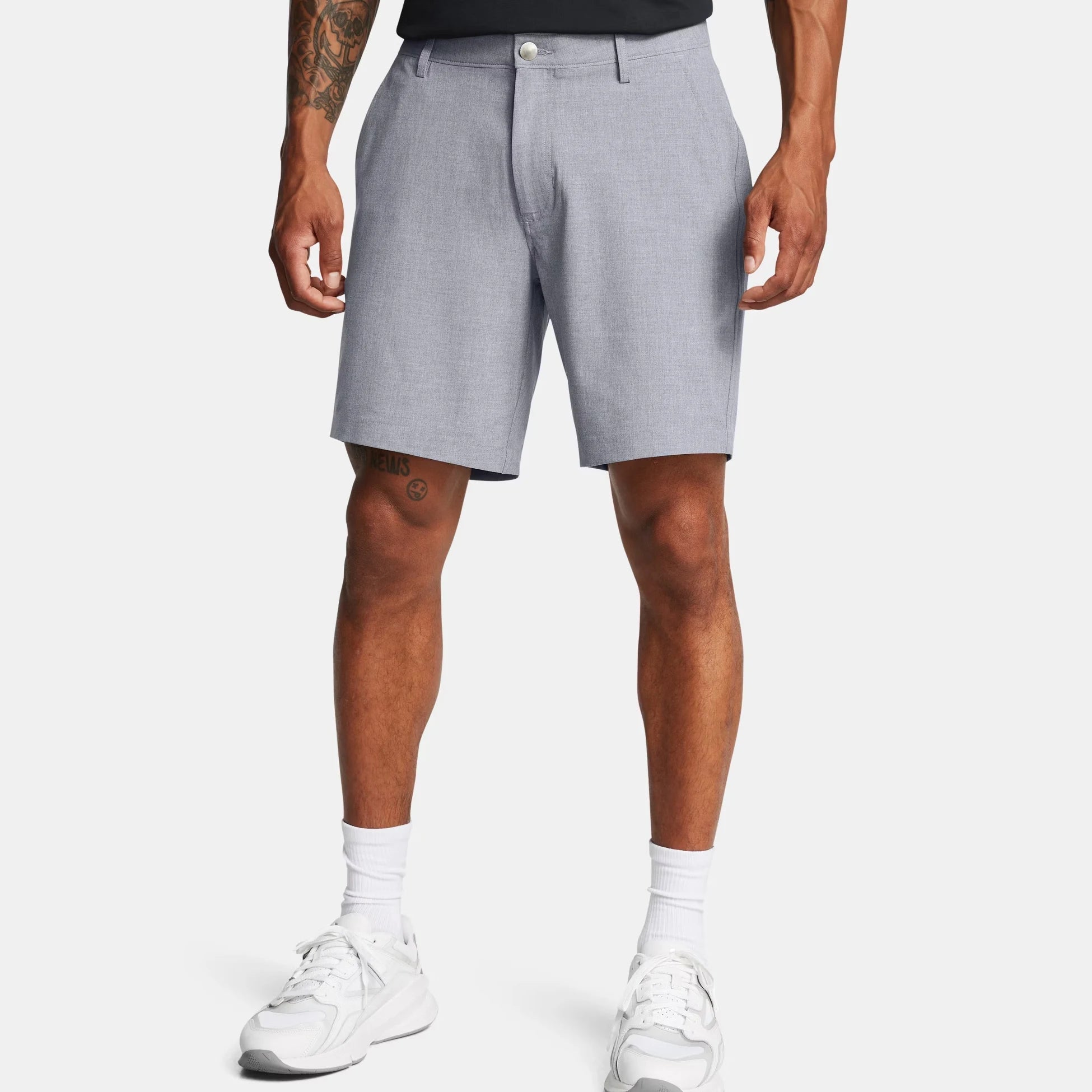 Men's Stretch Woven 8" Golf Shorts Flat Front Water Resistant Shorts With 4 Pockets