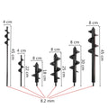 Garden Auger Flower Planter Spiral Drill Bit Hex Shaft Hole Digger Yard Gardening Planting 8x25cm