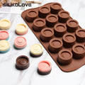 Silkolove Silicone Round Chocolate Mold Cake Bakeware Kitchen Baking Candy Sugar Mould Bar Block Tool