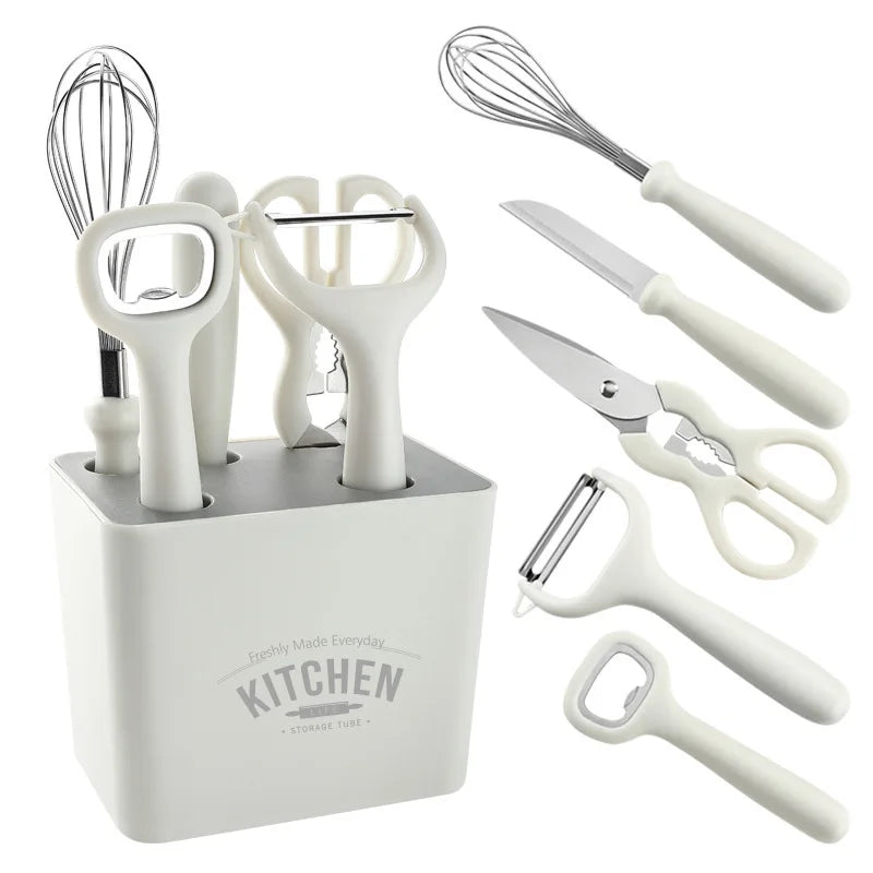 2024 Best Sale Home Kitchen Gadgets Set Paring Knife Whisk Peeler Fruit Knife Bottle Opener