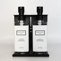 Unique Design 500 ML Matte Black Adjustable  Wall Mounted Shampoo Liquid Soap Dispensers for Bathroom