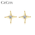 CZCITY Fashion Earrings Trend 2026 Sterling Silver 925 Silver Jewelry Ear Studs Cubic Zirconia Star Tiny Stud Earrings