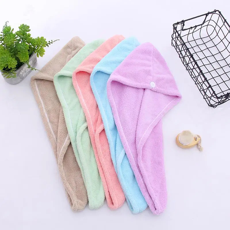 Microfiber Hair Salon Towel Super Absorbent Soft Single or Double Layer Hair Drying Turban Custom Logo for Home Bath Use