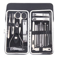 21pcs Professional Multifunctional Stainless Steel Nail Clipper Kits Portable Manicure Pedicure Tool Nail Cutter Set with PU Bag