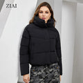 Fashion Warm Shiny Padded Puffer Jacket Black Short Women Quilted Coat Puffer Coat