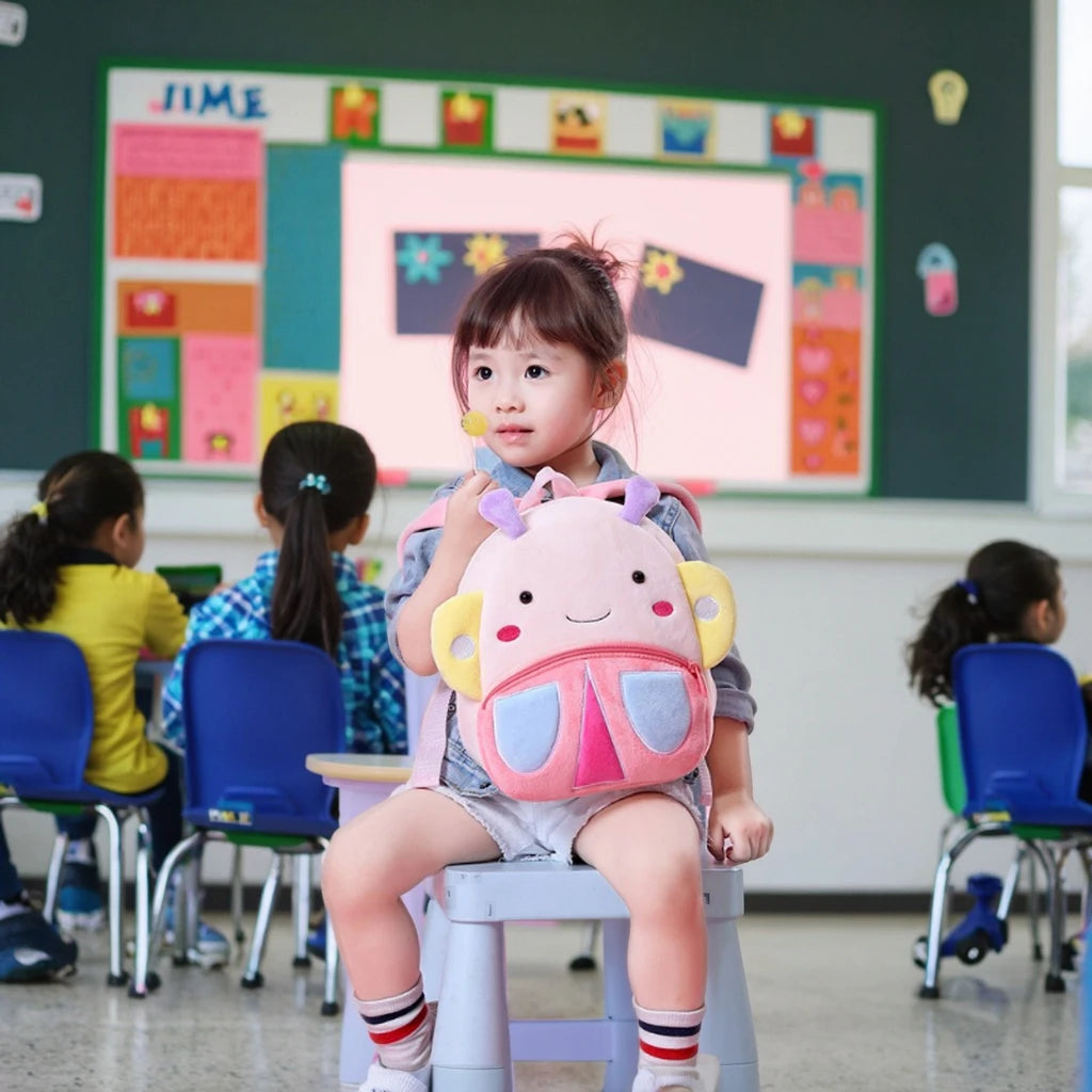 3D Cartoon Plush Soft Children 1-4 Years Backpacks Kindergarten Schoolbag Animal Kids Backpack Girls Boys Cow Monkey School Bags