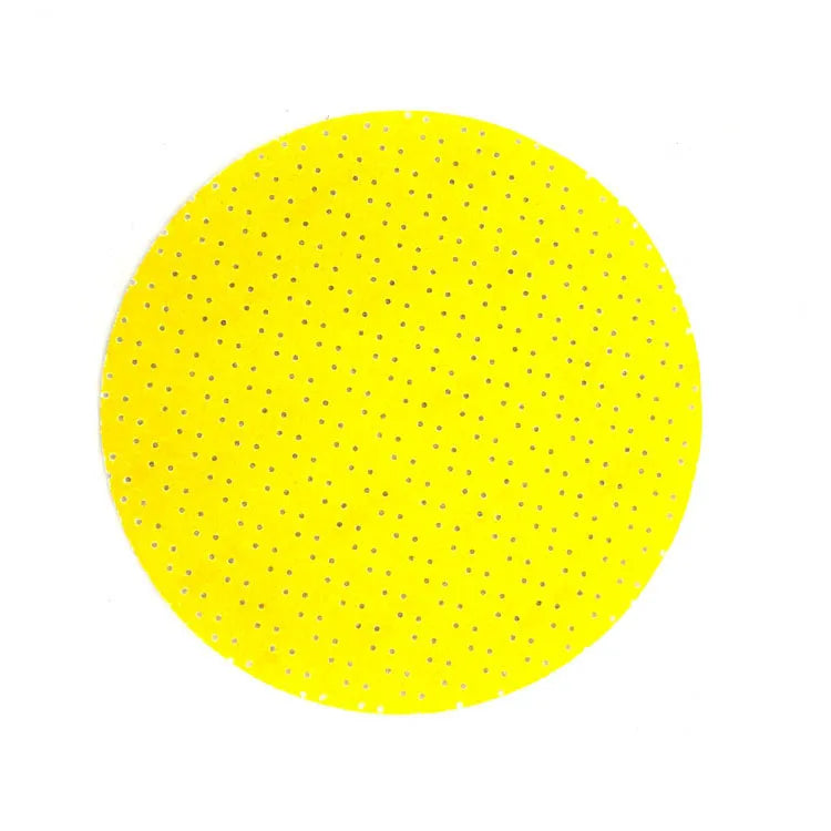 225mm OEM Medium Hardness Dry Wall Multi-hole Hook and Loop Sanding Disc Yellow Abrasive Disc with OBM Support