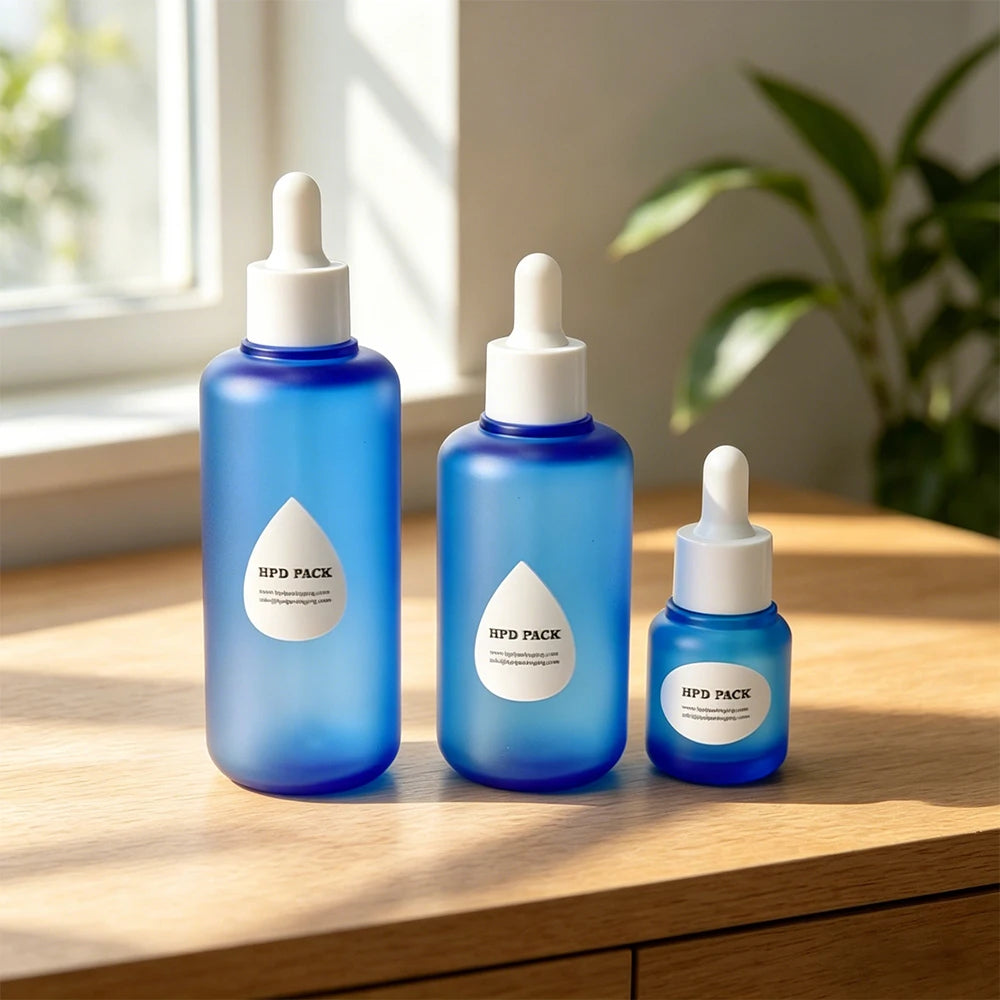 50ml Eco-Friendly PET Dropper Bottles Custom Color Essential Oil & Skincare Bottles with Free Hot Stamping