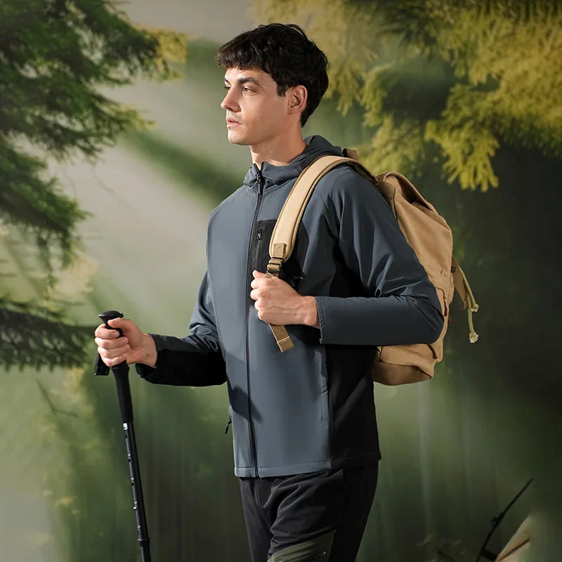 Wholesale Unisex Winter Plus Size Casual Sport Jacket Custom Logo Breathable Four-Way Stretch Windproof Anti-UV Quick Dry High