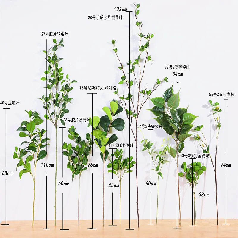 M821 Wholesale Price Artificial Plant Eucalyptus Palm Tree Leaves for Home Decoration