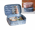 WinStart WSC0076 Customization Luxury Fashion Elegant Embroidered Velvet Cosmetic Bags Starry Sky Golden Stars Zipper Makeup