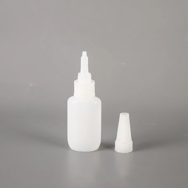 HDPE 502 Glue Packaging Bottle 20g 30g 100g Quick Drying Plastic Super Glue Bottle Dropper  Nail Oil Liquid Bottle