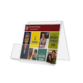 6 Pack Clear Acrylic Modern Book Stand for Displaying Tablets Newspapers Magazines Notebooks Textbooks CDs CD Easel Holder