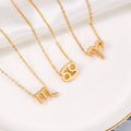 12 Constel Lation Pendant Charm Gold Chain Choker Jewelry Female Elegant Stainless Steel Symbol Astrology Zodiac Sign Necklaces