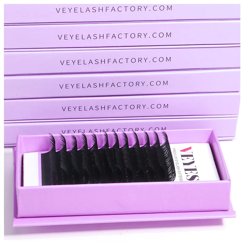 For Inc Private Label Individual Volume Lash Extensions Russian Siberian Mink Vegan Cruelty-Free Natural Long
