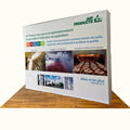 Portable Aluminum Frame Eco-friendly Popup Exhibition Stands / Customized Size Trade Show Display with Carton Packing