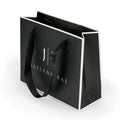 Wholesale Luxury Matte Black Gift Shopping Paper Bag with Logo for Shoes Custom Paper Gift Bag