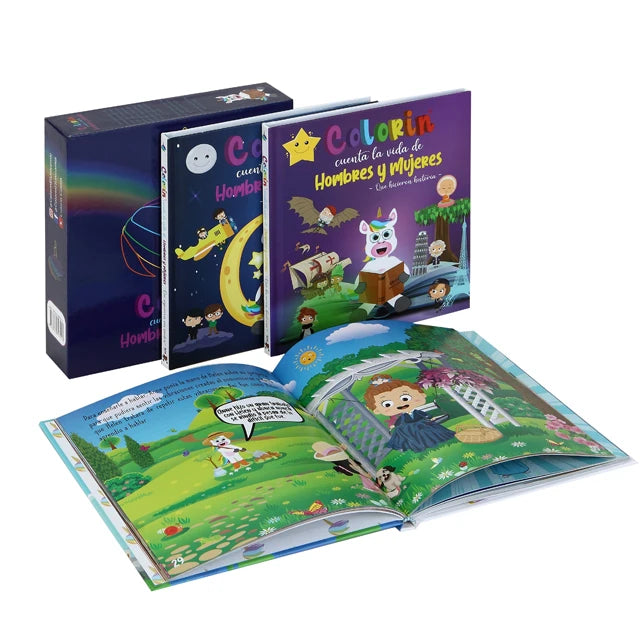 Premium Custom Children's Book Set with Slipcase Story Book Printing
