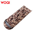 WOQI Season 3-4 Warm and Cold Outdoor Camping Waterproof Winter Camo Sleeping Bag Envelope Sleeping Bag