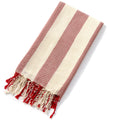 Organic Cotton Woven Striped Tassels Turkish Beach Towel Sand Free Customizable Eco-Friendly Adult All-Season
