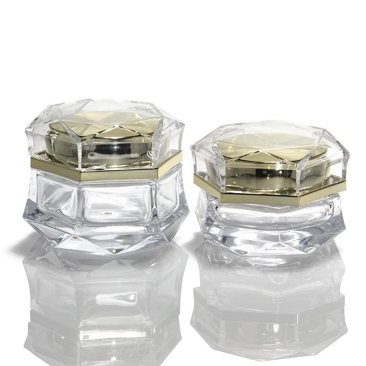 Free Sample Wide Mouth Glass Face Cream Jar with Plastic Lids for Eye Cream Lotion & Skin Care