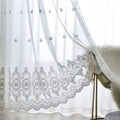 China Factory Wholesale Beautiful Decoration Embroidery Sheer Lace Curtain Material