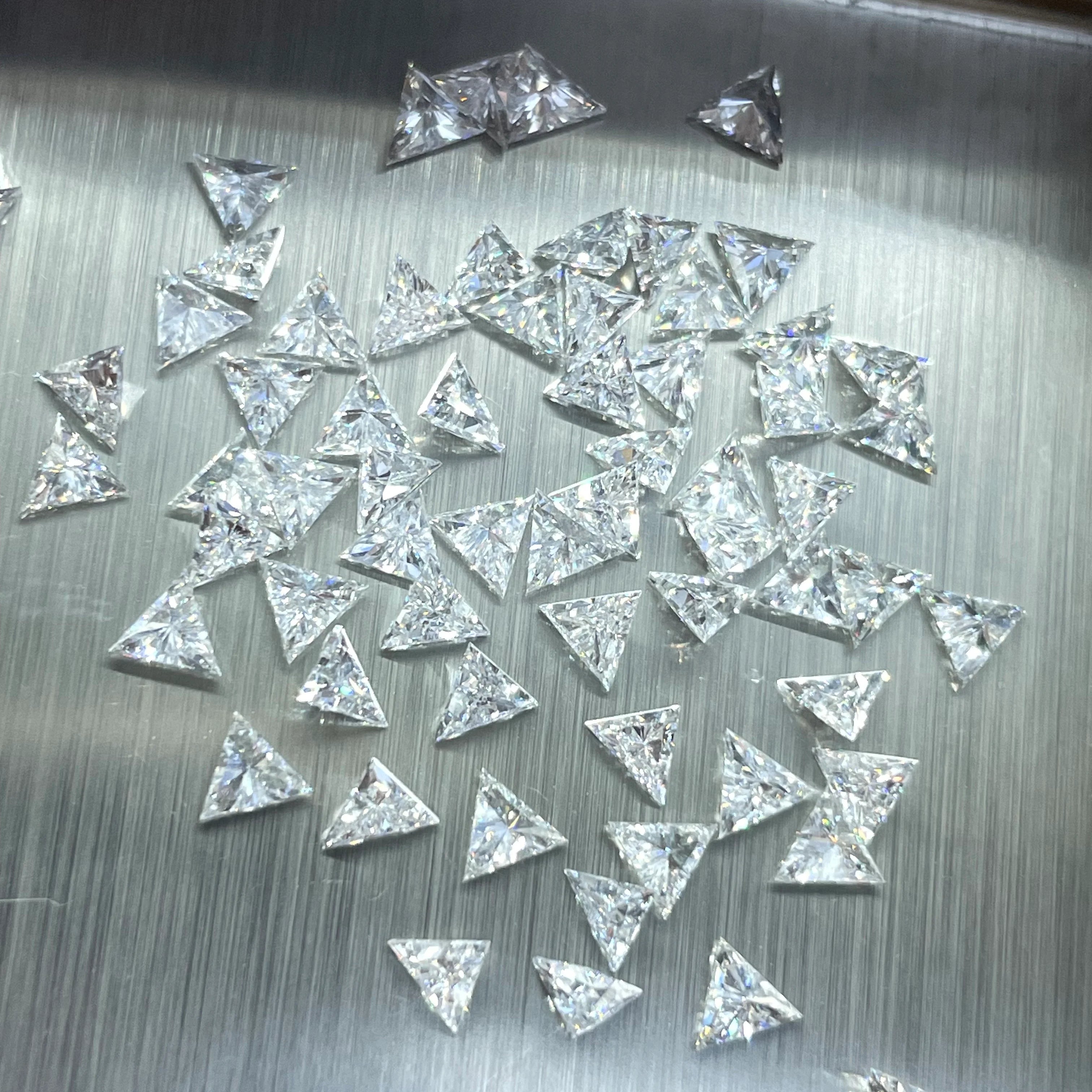Triangle Cut Loose Diamonds Lab Created Diamond LGD Man Made Stones HPHT Lab Grown Diamond