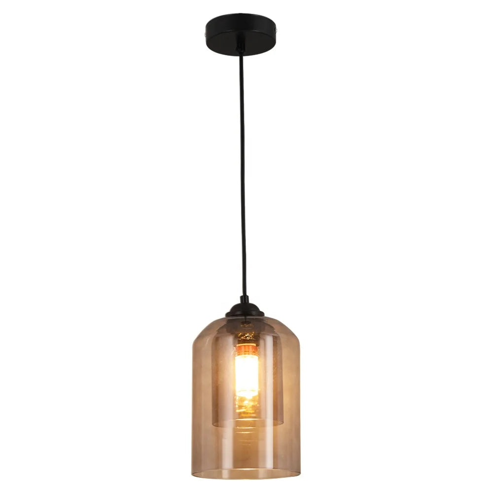 Customized Double Layer Glass Chandelier Hotel Restaurant bar Lighting Pendant Lamp
