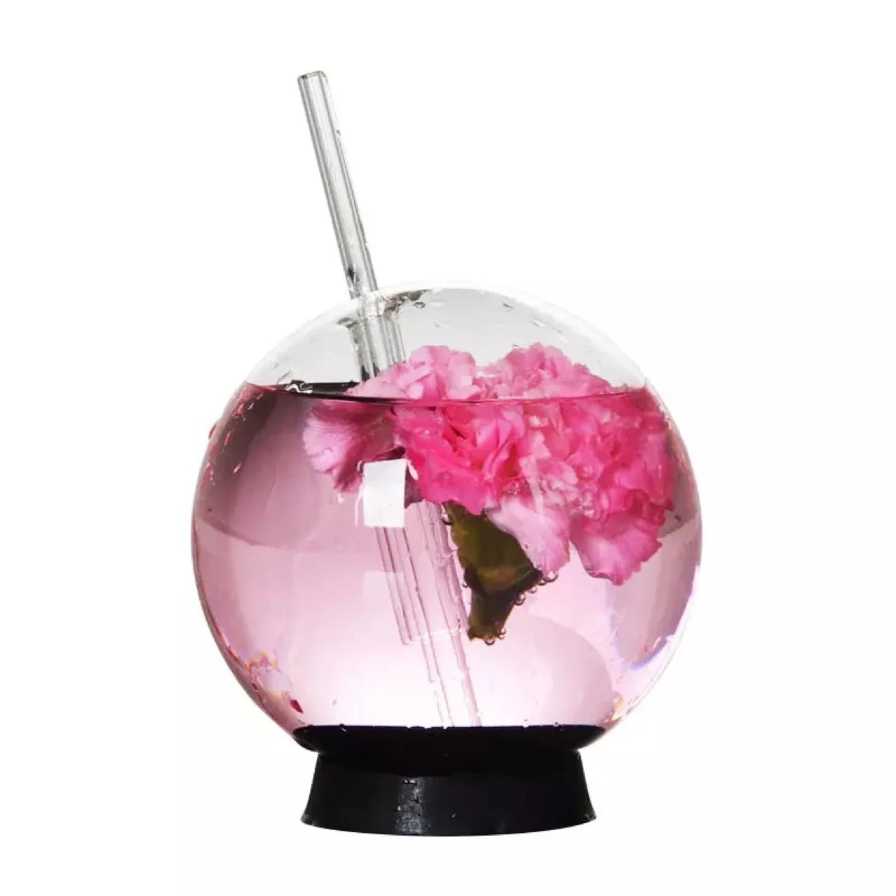 Creative Spherical Crystal Ball Cocktail Glass Unique Drinking Cup with Sippy for Ice Tea Smoked Molecular Cocktail Whiskey