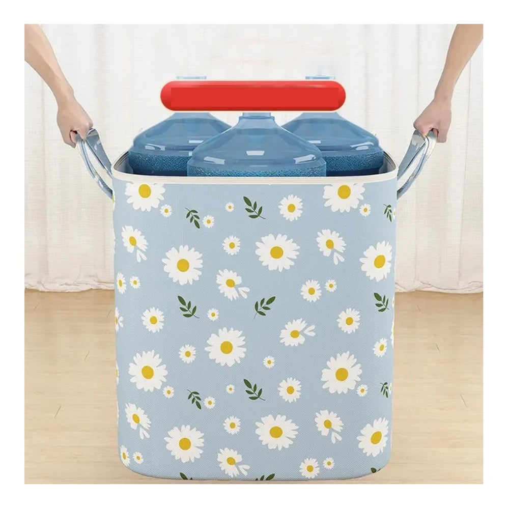 Kangshi Eco-Friendly Folding Stackable Cloth Storage Bag Handles 110L/140L/180L Capacity for Laundry Kid Toys Bin Organization