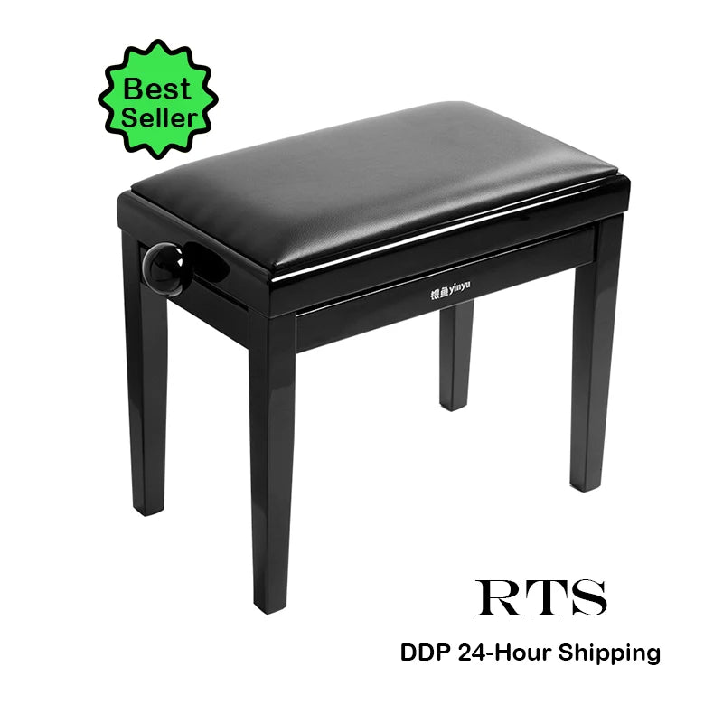SB018 Yinyu DDP RTS Adjustable Height Piano Bench with Strong Metal Frame Ideal for Music Studios and Home Use